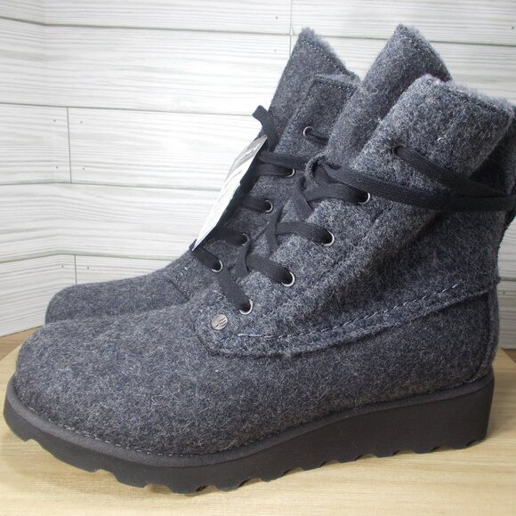 Bearpaw 2025W Krista Charcoal Gray Wool Blend Lined Women's Size 9 Boots - Picture 1 of 6